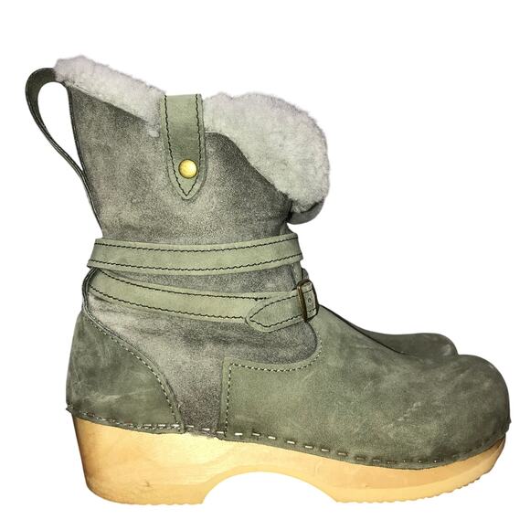 Sven Shearling Wooden clog Boot size 38 - Picture 1 of 12